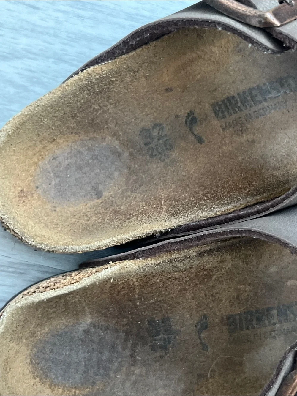 Birkenstock Arizona Kids Brown Two Strap Sandals EU 32 Cork Footbed